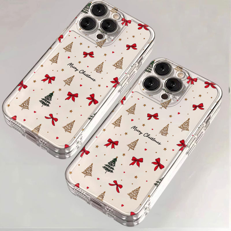 Red Bow Christmas Clear Shockp - Clear Shockproof Bumper Case review and price